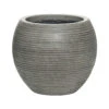 Abby Ball Plant Pot - Ridged Dark Grey 1 Abby Ball Plant Pot - Ridged Dark Grey -Indoor Plants Store 6FSTRIGA2