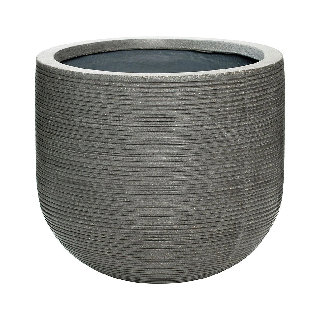 Cody Plant Pot - Ridged Dark Grey 3 Cody Plant Pot - Ridged Dark Grey
