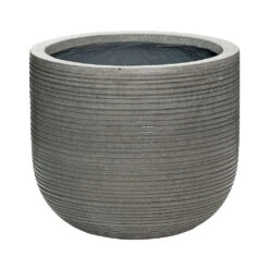 Cody Plant Pot - Ridged Dark Grey 21 Cody Plant Pot - Ridged Dark Grey -Indoor Plants Store 6FSTRIGD6