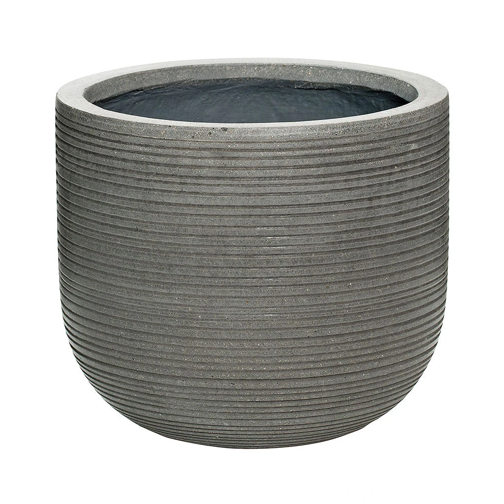 Cody Plant Pot - Ridged Dark Grey 7 Cody Plant Pot - Ridged Dark Grey - Image 5