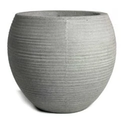 Abby Ball Plant Pot - Ridged Cement 13 Abby Ball Plant Pot - Ridged Cement -Indoor Plants Store Abby Ball Plant Pot Ridged Cement 23cm New