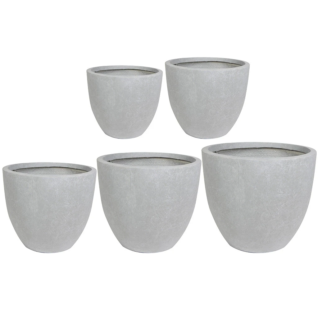Ace Planters - Set Of 5 - Grey 3 Ace Planters - Set Of 5 - Grey