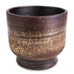 Aico Plant Pot - Shiny Brown -Indoor Plants Store Aico Plant Pot Shiny Brown 17x13cm