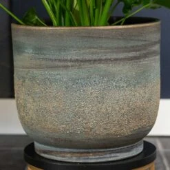 Aico Plant Pot - Shiny Blue -Indoor Plants Store Aico shiny blue 03