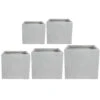 Amfa Square Planters - Set Of 5 - Grey 2 Amfa Square Planters - Set Of 5 - Grey -Indoor Plants Store Amfa Square Planters Set of 5 Grey