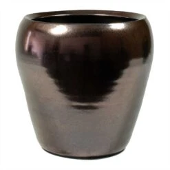 Amora Plant Pot - Black Gold -Indoor Plants Store Amora Plant Pot Black Gold 21x21cm