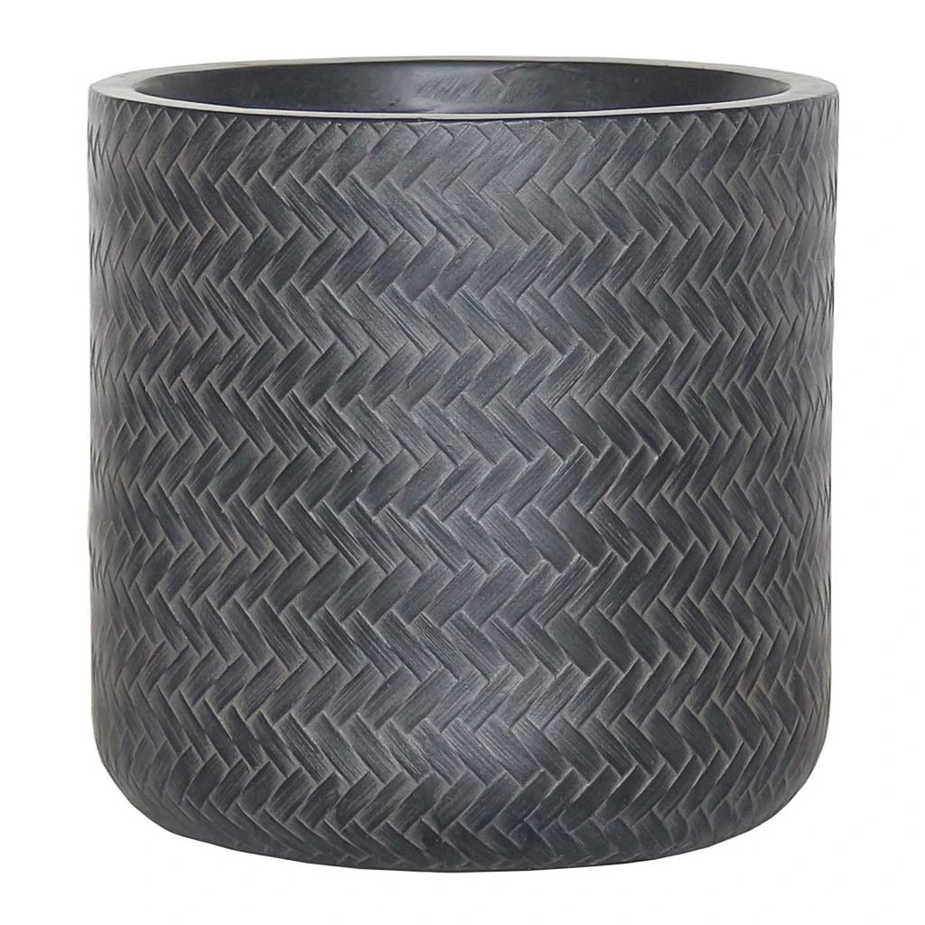 Angle Cylinder Plant Pot - Anthracite 3 Angle Cylinder Plant Pot - Anthracite