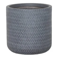Angle Cylinder Plant Pot - Grey -Indoor Plants Store Angle Cylinder Plant Pot Grey