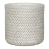 Angle Cylinder Plant Pot - White -Indoor Plants Store Angle Cylinder Plant Pot White