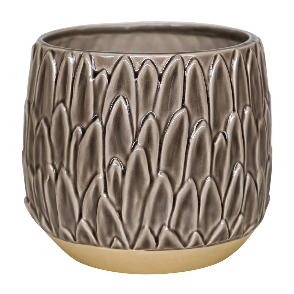 Arles Leaf Plant Pot - Mocha 3 Arles Leaf Plant Pot - Mocha