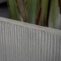 Block Planter - Ridged Cement -Indoor Plants Store Block Planter Ridged Cement 2