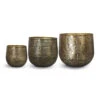 Calvin Metal Plant Pots - Set Of 3 - Matt Gold -Indoor Plants Store Calvin Metal Plant Pots Set3 Matt Gold