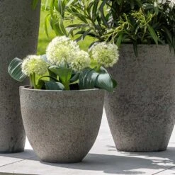 Jesslyn Cement & Stone Plant Pot - Granite Grey 11 Jesslyn Cement & Stone Plant Pot - Granite Grey -Indoor Plants Store Cement Stone Jesslyn Plant Pot Granite Grey Lifestyle