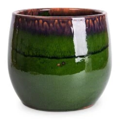 Charlotte Plant Pot - Green -Indoor Plants Store Charlotte Plant Pot Green 23x20cm
