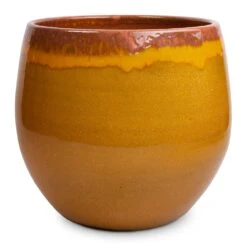Charlotte Plant Pot - Spiced Ochre -Indoor Plants Store Charlotte Plant Pot Ochre 33x30cm