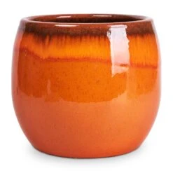 Charlotte Plant Pot - Orange -Indoor Plants Store Charlotte Plant Pot Orange 33x30cm