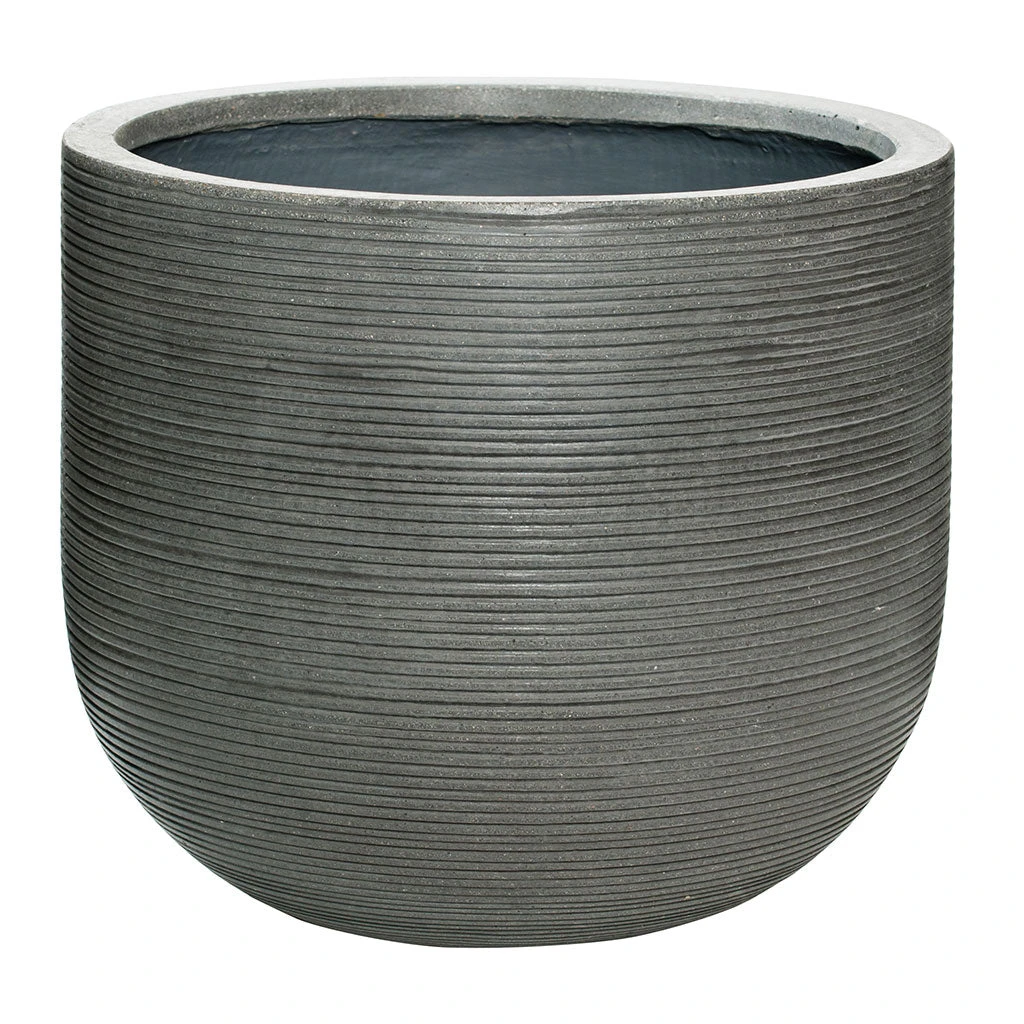 Cody Plant Pot - Ridged Dark Grey 13 Cody Plant Pot - Ridged Dark Grey - Image 11
