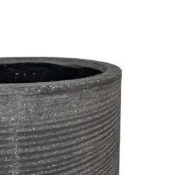 Cody Plant Vase - Ridged Dark Grey -Indoor Plants Store Cody Plant Vase Ridged Dark Grey 28x45cm 1