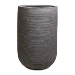 Cody Plant Vase - Ridged Dark Grey -Indoor Plants Store Cody Plant Vase Ridged Dark Grey 35x55cm 1
