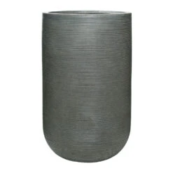 Cody Plant Vase - Ridged Dark Grey -Indoor Plants Store Cody Plant Vase Ridged Dark Grey 42x70cm