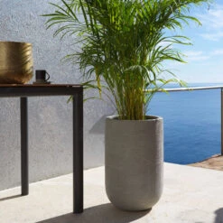 Cody Plant Vase - Ridged Dark Grey -Indoor Plants Store CodyPlantVase RidgedDarkGrey 2