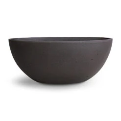 Dorant Refined Oval Plant Bowl - Volcano Black -Indoor Plants Store Dorant Refined Oval Plant Bowl Volcano Black 32x13.5x12.5cm