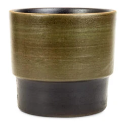 Erik Plant Pot - Dark Olive -Indoor Plants Store Erik Plant Pot Olive 20x18cm