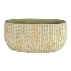 Feico Oval Plant Bowl - Mint Grey -Indoor Plants Store Feico Oval Plant Bowl Shiny Mint 28cm