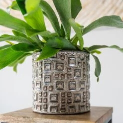 Fiene Plant Pot - Grey 10 Fiene Plant Pot - Grey -Indoor Plants Store Fiene Grey 2