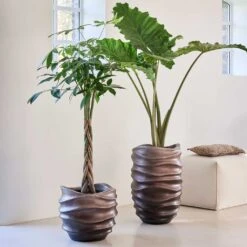 Gradient Lee Partner Planter - Matt Coffee -Indoor Plants Store Gradient Lee Planters Matt Coffee 1