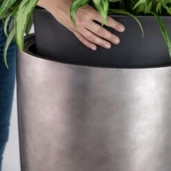 Gradient Partner Planter - Matt Grey -Indoor Plants Store Gradient Partner Planter Matt Grey 2