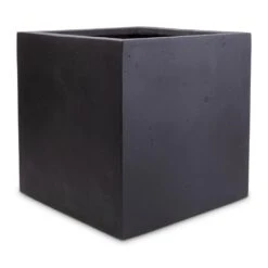 Grigio Cube Planter - Anthracite Concrete -Indoor Plants Store Grigio Cube Planter Anthracite Concrete 30x30x30cm