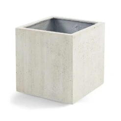 Grigio Cube Planter - Antique White Concrete 12 Grigio Cube Planter - Antique White Concrete -Indoor Plants Store Grigio Cube Planter Antique White Concrete Style