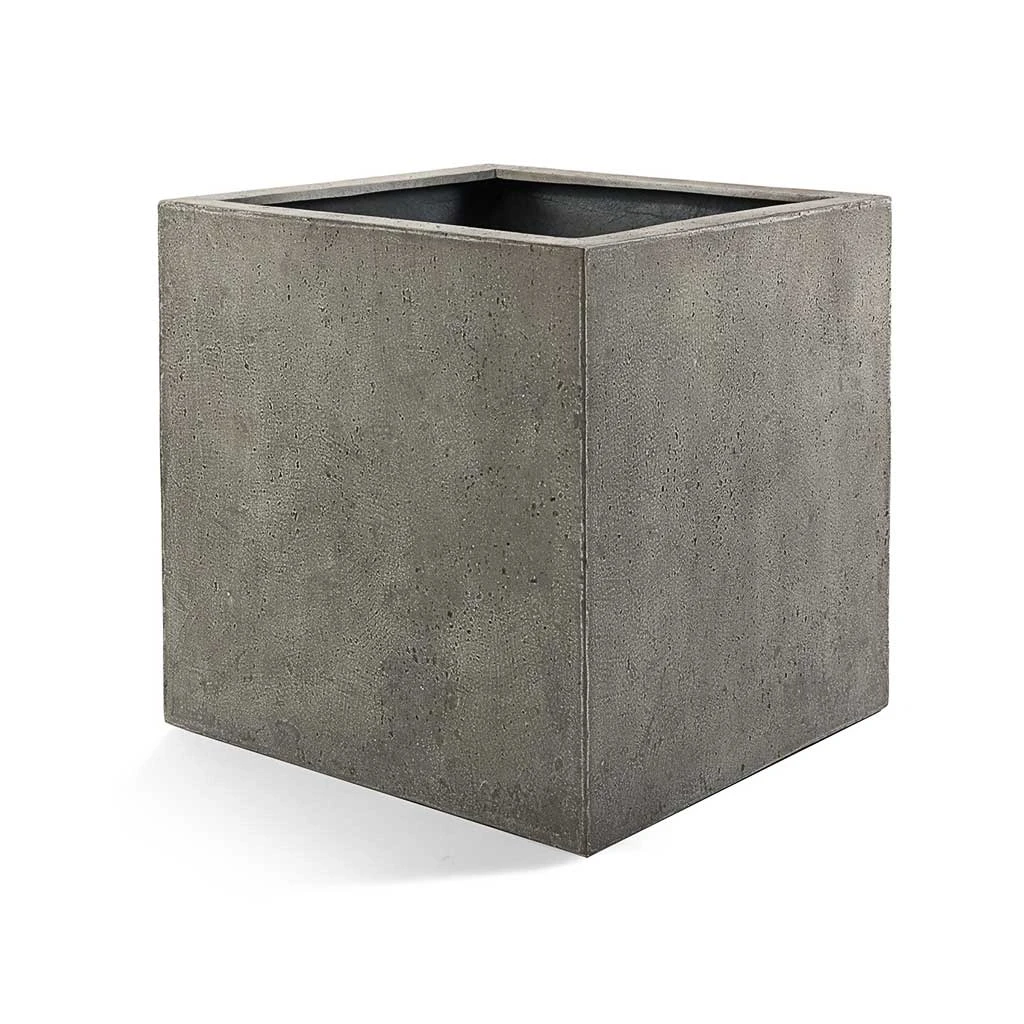 Grigio Cube Planter - Natural Concrete 3 Grigio Cube Planter - Natural Concrete