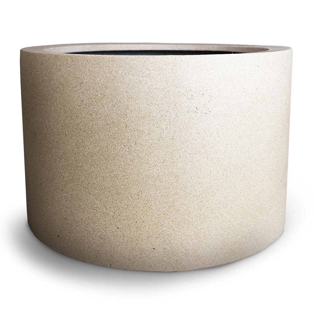 Grigio Cylinder Planter - Antique White Concrete 5 Grigio Cylinder Planter - Antique White Concrete - Image 3