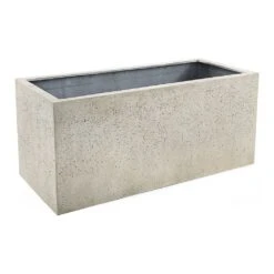 Grigio Trough Planter - Antique White Concrete -Indoor Plants Store Grigio Trough Planter Antique White Concrete Medium
