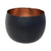 Hammered Bowl - Black With Copper -Indoor Plants Store Hammered Bowl Black Copper30
