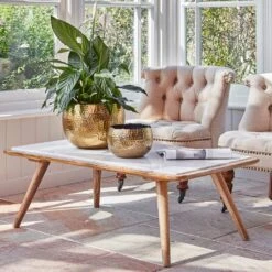 Hammered Bowl - Gold With Black -Indoor Plants Store Hammered Bowl Gold Lifestyle 4