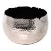 Hammered Bowl - Nickel With Black -Indoor Plants Store Hammered Bowl Nickel Black
