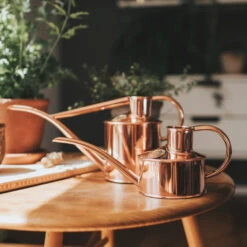 Haws Fazeley Flow Watering Can - One Pint Copper -Indoor Plants Store Haws Fazeley Flow Duo Swatch