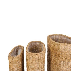 Isaac Plant Baskets - Set Of 3 - Oval - Natural -Indoor Plants Store Isaac Plant Baskets Set of 3 Round Natural 4