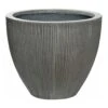 Jesslyn Plant Pot - Ridged Dark Grey -Indoor Plants Store Jesslyn Plant Pot Ridged Dark Grey
