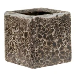 Lava Cube Relic Planter - Black 19 Lava Cube Relic Planter - Black -Indoor Plants Store Lava Cube Relic Planter Black Small