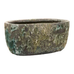 Lava Oval Relic Plant Bowl - Jade -Indoor Plants Store Lava Oval Relic Plant Bowl Jade 38x24x19cm