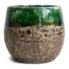 Lindy Plant Pot - Black Green 2 Lindy Plant Pot - Black Green -Indoor Plants Store Lindy Plant Pot Black Green 23cm