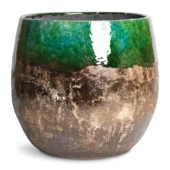 Lindy Plant Pot - Black Green -Indoor Plants Store Lindy Plant Pot Black Green 30x25 1