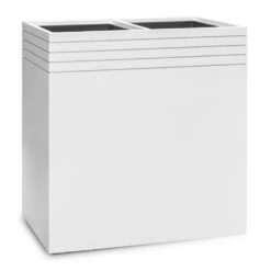 Line-Up Rectangle Planter - Matt White -Indoor Plants Store Line Up Rectangle Planter Matt White 74x38x75cm