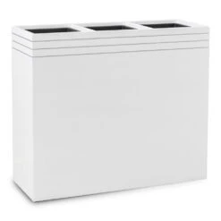 Line-Up Rectangle Planter - Matt White -Indoor Plants Store Line Up Rectangle Planter Matt White 88x30x75cm