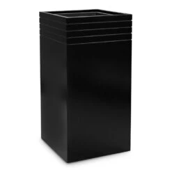 Line-Up Tall Square Planter - Matt Black 9 Line-Up Tall Square Planter - Matt Black -Indoor Plants Store Line Up Tall Square Planter Matt Black 38x38x75cm