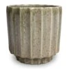 Lugano Scalloped Plant Pot - Green -Indoor Plants Store Lugano Scalloped Plant Pot Green 13x13cm